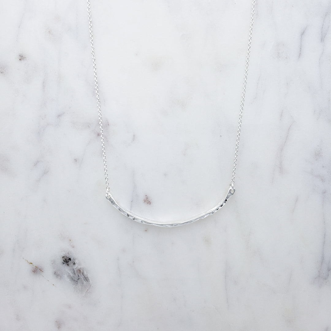 Cora Hammered Bar Necklace