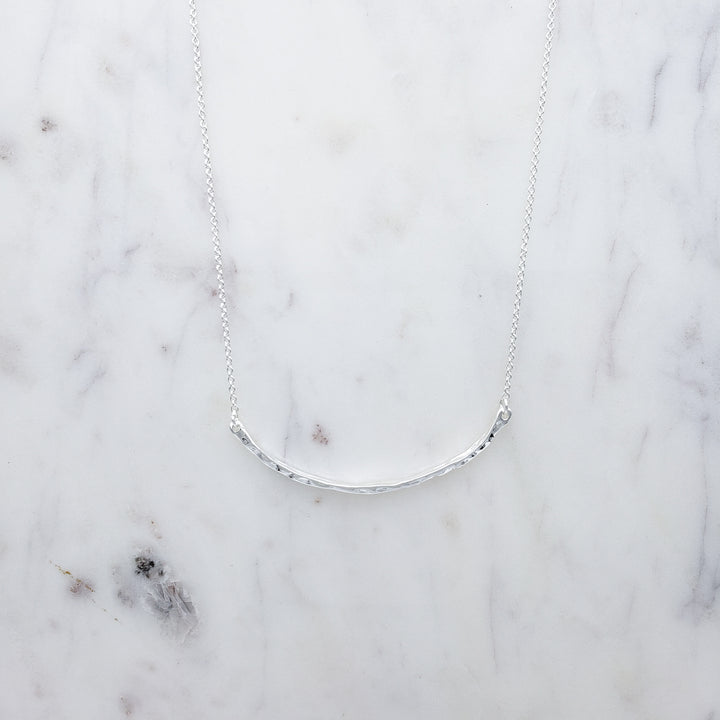 Cora Hammered Bar Necklace