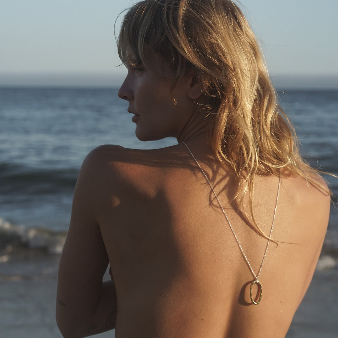 Eleanor Organic Oval Necklace (Long)